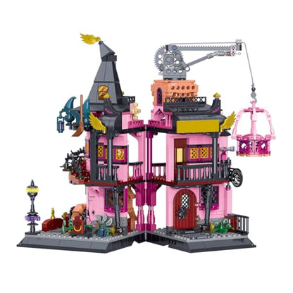 GOTIMON Architecture Magic Laboratory Building Block Set, 1022 Pieces, Halloween Haunted House Construction Toy, Educational Gift for Kids and Adults