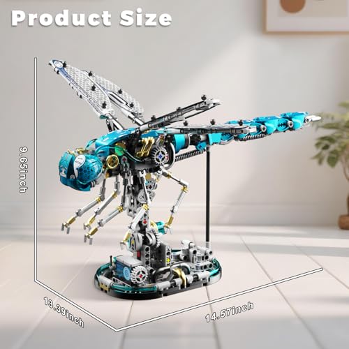 Mechanical Dragonfly Building Blocks for Adults - color: Blue