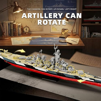 USS Montana - BB-67 Battleship Building Block Set,2956 PCS - style: USS Montana BB-67
