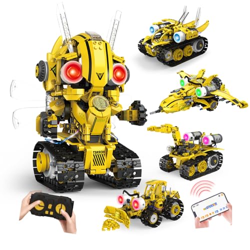 5-in-1 STEM RC Robot Building Blocks Kit, Educational Toys Age 6-12
