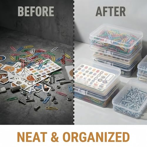 LJY 12 Clear Rectangular Plastic Boxes, 4.5 x 3.3 x 1.1 in for Watch Parts - color: Transparent, size: 4.5 x 3.3 x 1.1 inch