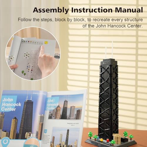 John Hancock Center Chicago Architecture Model Kits Building Blocks Sets - color: John Hancock Center