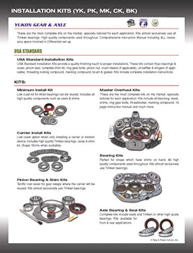 USA Standard Gear Differential Master Overhaul Rebuild Kit for 2000 and up GM 7.5" and 7.625" - style: GM 7.5 & 7.625 '00+