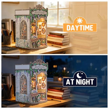 Monet's Studio Book Nook Kit, DIY Miniature House Kit with LED Light - color: Monet's Studio