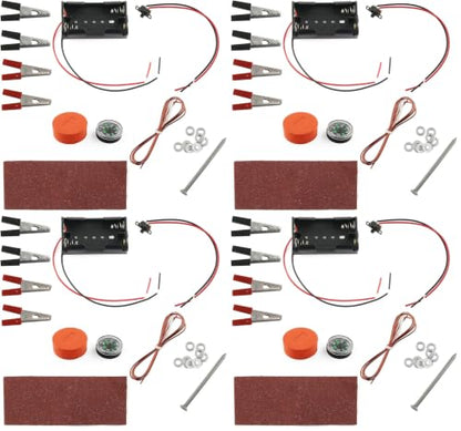 E-outstanding 1 Set Physics Experiment Homemade Electromagnet Experiment DIY kit for Physical and Science Project (Pack of 4) - size: Small (Pack of 4)
