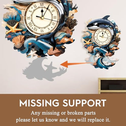 3D Wooden Puzzles for Adults-Killer Whale Clock Puzzle-Adult Craft - color: Killer Whale Clock