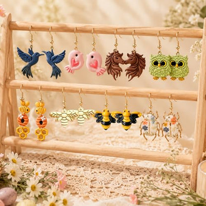 13 Pcs Easter & Animal Polymer Clay Cutters Set - Chicken, Bee & Owl Imprint Cutters for Polymer Clay Jewelry Making, Fit Gift for Animal Lovers, Friends, Sisters & Wives - color: Birds