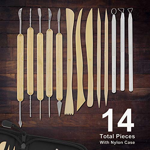 U.S. Art Supply Pottery & Clay Tools Set (14-Piece) - size: 14-Piece with Nylon Case