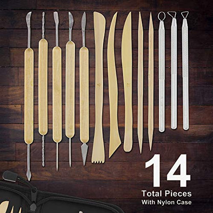 U.S. Art Supply Pottery & Clay Tools Set (14-Piece) - size: 14-Piece with Nylon Case