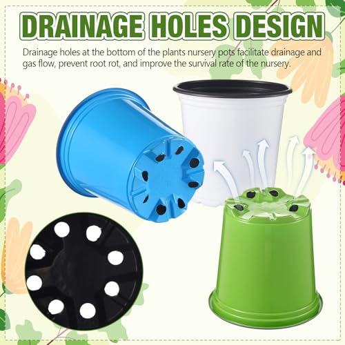150 Sets Garden Pot Craft Kit Bulk DIY Flower Planting Kit Including Plastic Nursery Pots Labels and Stickers for Flower Planting Growing Garden Supplies(Fresh) - style: Fresh