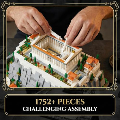 Acropolis of Athens Building Block Set 1752 PCS Greek Architecture Building Set Famous Landmark Parthenon Temple Model Kit Gift for Adults Teens