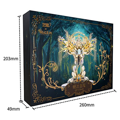 MU Fairy Series Elf Crowns 3D Metal Model Kits Fairy Crown Cinderella Princess Puzzles Kits for Adults, DIY Miniature Dollhouse Building, Birthday New Year Xmas Gift - color: Elf Crown