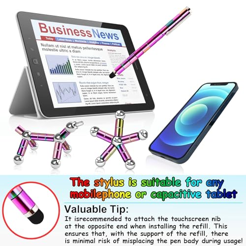Magnetic Fidget Pen teen gifts - Cool Gadgets Gift for Men Dad, Modular Metal Stress Relief Toy for ADHD Anxiety, Creative Building Blocks Writing Stylus, Ideal Father's Day & Graduation Present - color: S-color