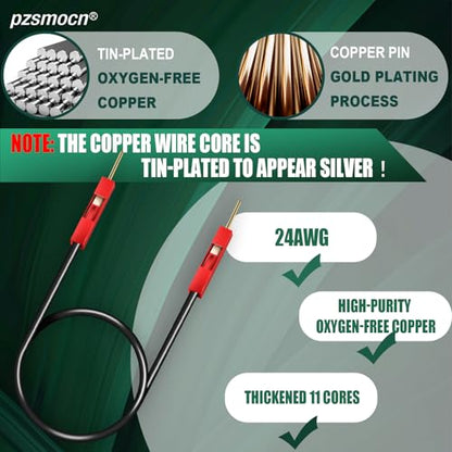 40 Sets / 120 Pcs for Dupont 2.54mm 1-Pin Male-Male Connector Kit - size: 1-Pin Male to Male, style: Red with Cable
