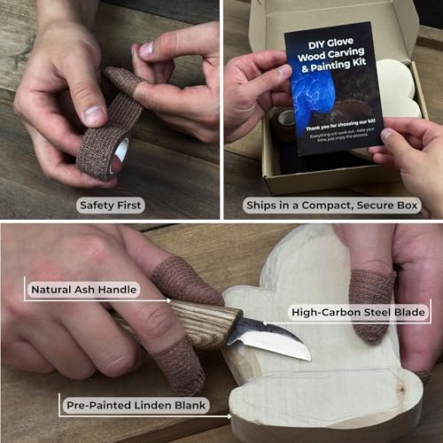 Sharky DIY Glove Wood Carving Kit for Beginners
