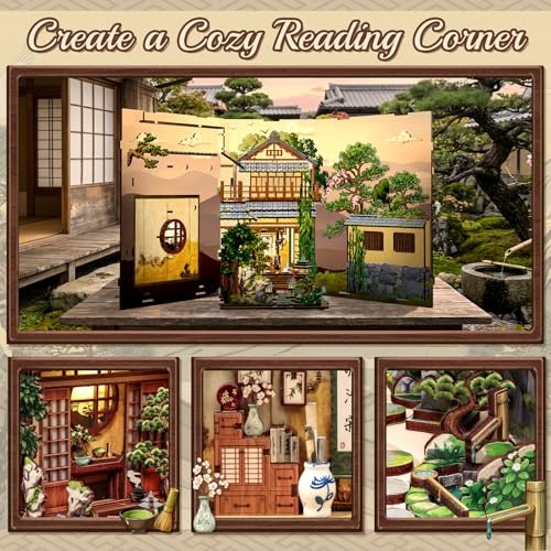 Fsolis Japanese Book Nook Kit Zen Garden - color: Serene Courtyard