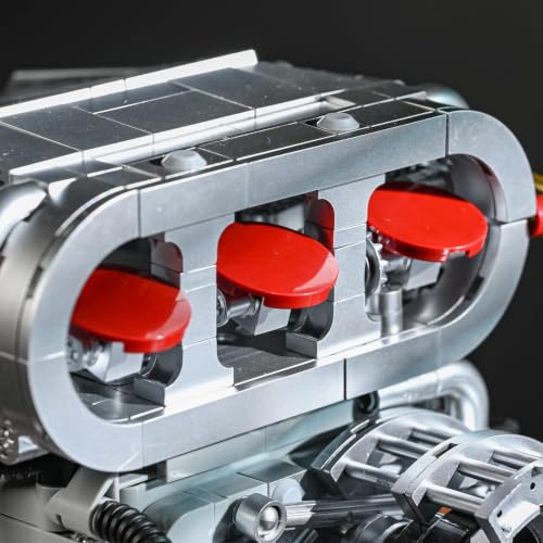 UNCLE BRICK V8 Engine Building Block Set,Mini V8 Engine Kits that Runs,Collectible Set for Adults,Model Engine Gift for Adults,Home or Office Décor Sets for Boys 8-14(2347PCS)