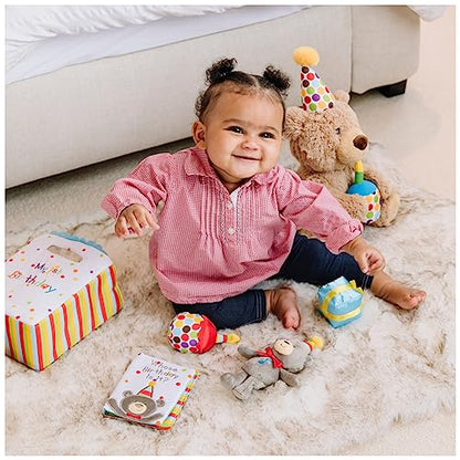 Baby GUND, My First Birthday-Themed 5-Piece Plush Playset, Sensory Toys for Babies, 8” - style: Birthday Playset