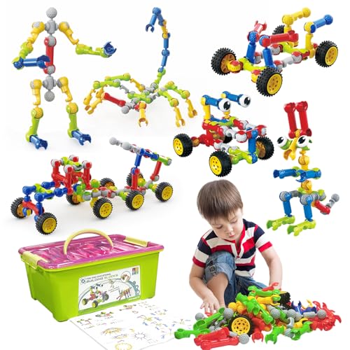 Huaker STEM Building Toys for 3 4 5 6 7 8 Year Old Boys Girls Birthday Gift - style: 180