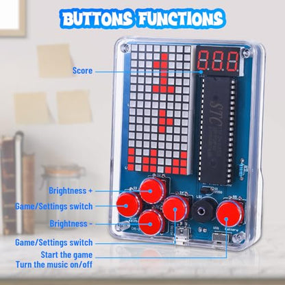 PEMENOL 4 Retro Games DIY Soldering Kit for Beginners