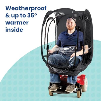 WeatherPod® ChairPod™ 1-Person Wearable Upper Body Pop-Up Pod - color: Black