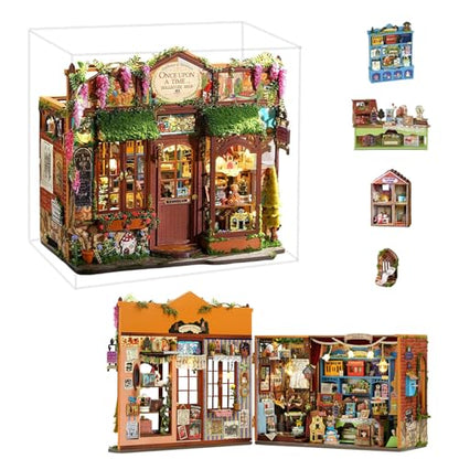 Miniature House Kit, Dollhouse Kit, Miniature Kit, DIY Mini House Building Kit for Adult Teen, Fairy Tale Wonderhouse Dollhouse Shop - color: Fairy Tale Wonderhouse