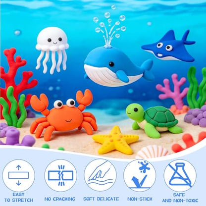 108 PCs Air Dry Clay Kit for Kids Age 3-12 with 9 Sculpting Tools 36 Colors - color: 108 Pack