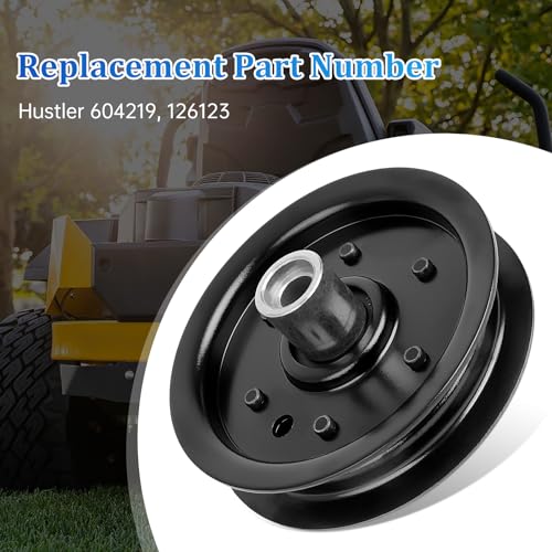 UP2WIN 604219 Flat Idler Pulley Compatible with Hustler Dash 34" 42" Raptor 36" 42" 52" 54" Mower Deck, 126123 Idler Pulley Compatible with 939223 938498 938977 933614 934802, Replaces Rotary 15211 - size: 604219_1pc