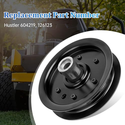 UP2WIN 604219 Flat Idler Pulley Compatible with Hustler Dash 34" 42" Raptor 36" 42" 52" 54" Mower Deck, 126123 Idler Pulley Compatible with 939223 938498 938977 933614 934802, Replaces Rotary 15211 - size: 604219_1pc