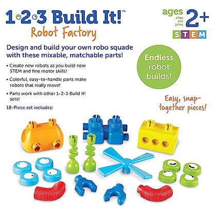 Learning Resources 1-2-3 Build It Robot Factory