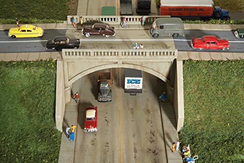 Walthers Cornerstone HO Scale Street System- Arched Road Bridge Kit - style: Arched Road Bridge - Street System