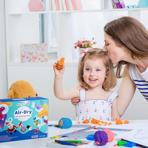 Aestd-ST Air Dry Clay 102 Colors, Modeling Clay for Kids, DIY Magic Clay - color: 102 Colors