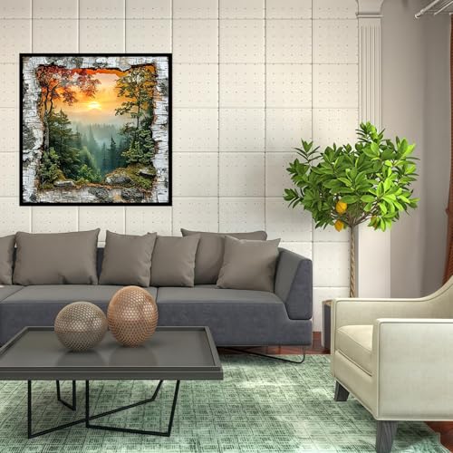 5D Forest Landscape Diamond Art kits for Adults Beginners 13.7x 13.7 Inch - color: KM30-1