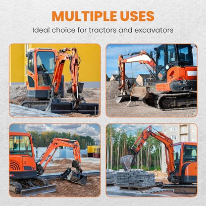 maXpeedingrods Excavator Quick Attach Bucket Ears with Base Plate for Kubota KX040 KX71 KX91 KX121 KX033 U35 - color: Bucket Ears with Base Plate