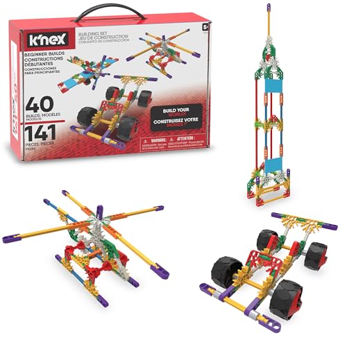 K'NEX - 40 Model Building Set‚ 141 Pieces, STEM Toy, Engineering Play, Creative Construction‚ Ages 5+ - style: Beginner 40 Model