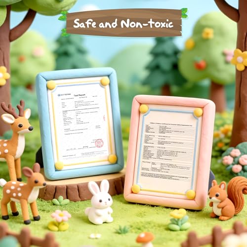 Air Dry Clay Kit, 12 Animals Modeling Clay for Kids, Model Magic Clay with Sculpting Tools, Safe & Non-Toxic, DIY Arts & Crafts School Projects, Home Party Favors (Clay Animals Kingdom kit) - color: Clay animals kingdom kit