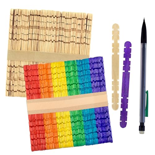 Birch Wood Craft Sticks, 1000 Pack, 4.5 Inch - color: Natural Wood