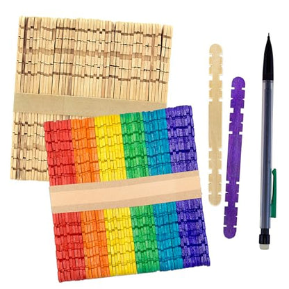 Birch Wood Craft Sticks, 1000 Pack, 4.5 Inch - color: Natural Wood