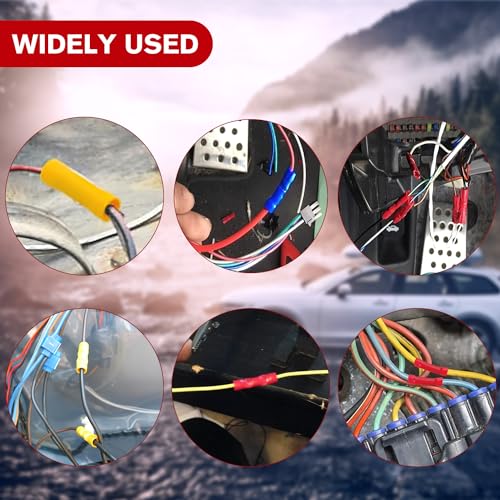 Nilight 200PCS Electrical Butt Connectors AWG 22-10 - color: 200PCS Insulated Butt Connectors