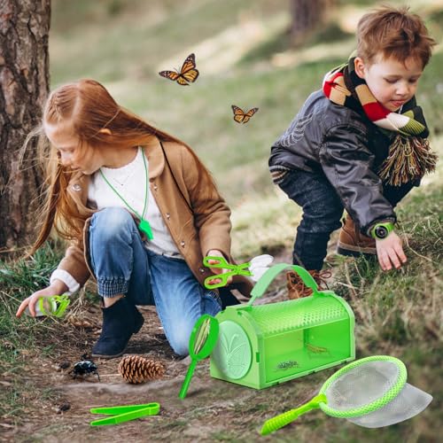 Bug Catcher Kit & Outdoor Explorer Kit for Kids, 10 Pcs Bug Catching Kit - color: Green