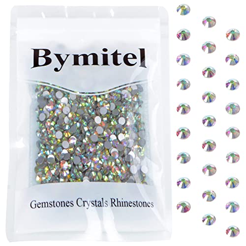1440PCS Art Nail Rhinestones Non Hotfix Glue Fix Round Crystals Glass Flatback for DIY Jewelry Making with one Picking Pen (ss16 1440pcs, Crystal AB) - color: Crystal AB, size: ss16 1440pcs