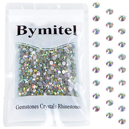 1440PCS Art Nail Rhinestones Non Hotfix Glue Fix Round Crystals Glass Flatback for DIY Jewelry Making with one Picking Pen (ss16 1440pcs, Crystal AB) - color: Crystal AB, size: ss16 1440pcs
