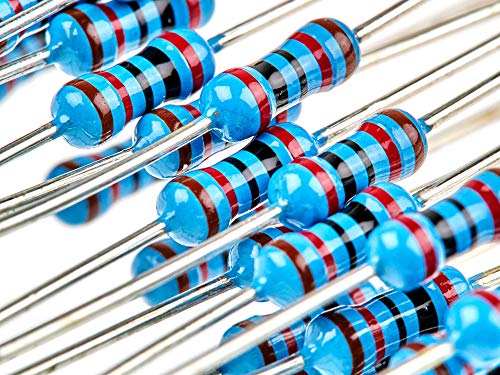2600Pcs 130 Values Resistor Kit 1/4W, 1 Ohm-3M Ohm RoHS Compliant MelkTemn Resistor Assortment Kit Metal Carbon Film Fixed 1% Electrical Resistors Set Assortment Resistance Optional 100% New