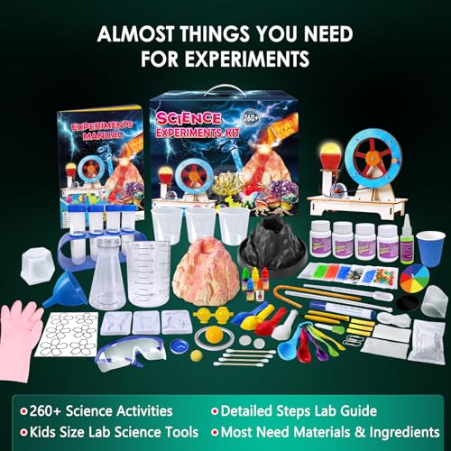 UNGLINGA 260+ Experiments Science Kits for Kids, S.T.E.M Science Projects - style: science kit with 260 experiments
