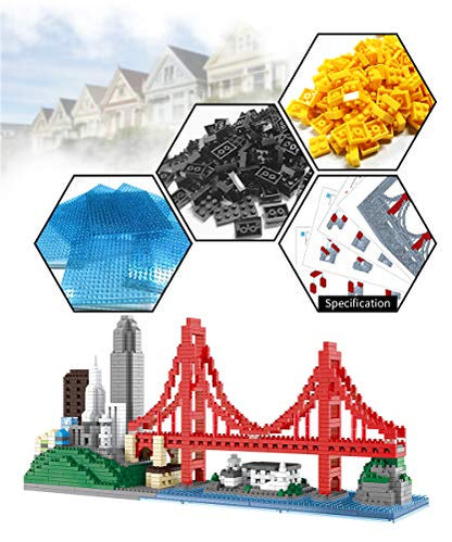 Architecture Skyline Micro Mini Block San Francisco Building Model Set Gift