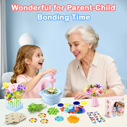 Fabric Flower Bouquets Toys for 3+, Flower Making Kit, DIY Arts and Crafts - size: Number of flowers（100pcs）