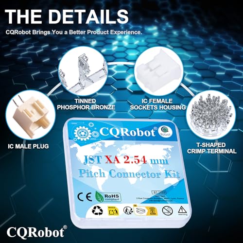 CQRobot JST XA 2.54mm Pitch 2-Pin Electronic Computer Connector Adapter - size: 2P, style: XA