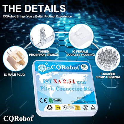 CQRobot JST XA 2.54mm Pitch 2-Pin Electronic Computer Connector Adapter - size: 2P, style: XA