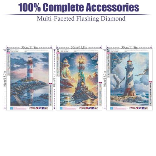 WUDWL 3 Pack Diamond Art Kits for Adults Diamond Painting Kits for Aduls - color: Q-023