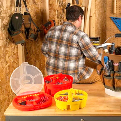 Bucket Boss - Bucket Stacker Small Parts Organizer, Bucket Organization (15051) , Yellow - size: 1 Count (Pack of 1)